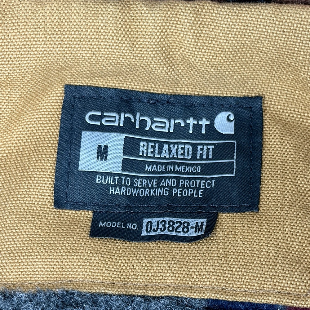 Carhartt Duck Detroit Relaxed Jacket Men's M Blanket Lined OJ3828-M Distressed - Picture 2 of 14